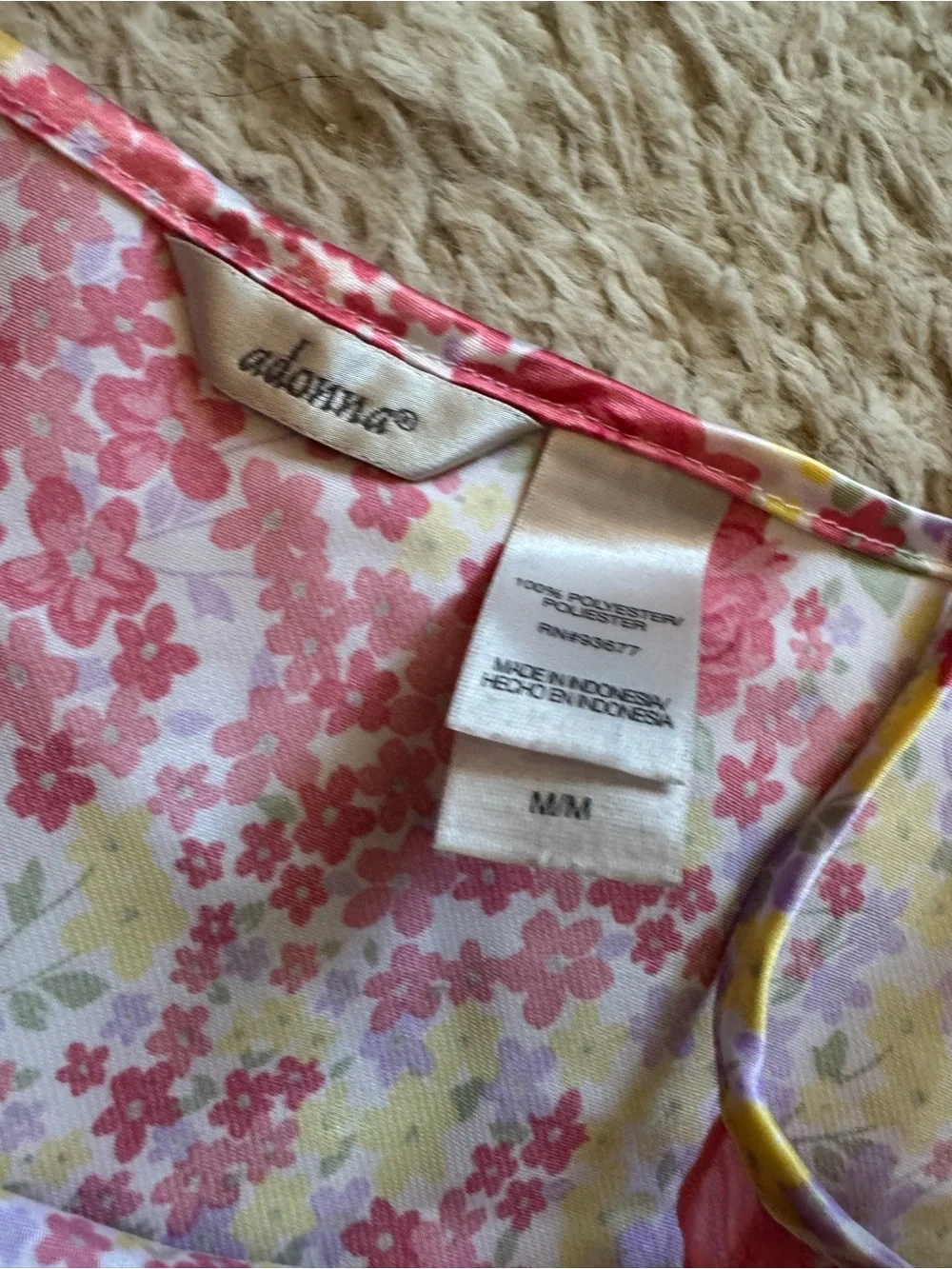 Vtg adonna satin slip dress